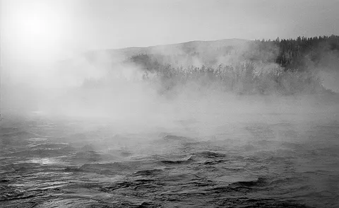 Ice fog on the Yukon River, shot on Pentax K1000