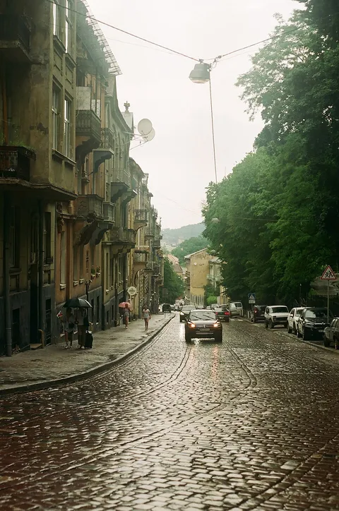 Rainy Lviv, 2020, shot on Pentax K1000