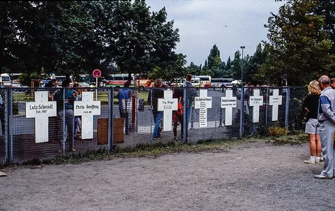 Berlin street scene 1990, shot on Minolta X-700