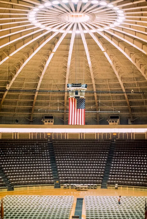 Alexander Coliseum interior 1980, shot on Canon AE-1