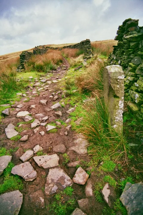 Rocky road to hayfield, shot on Nikon FE