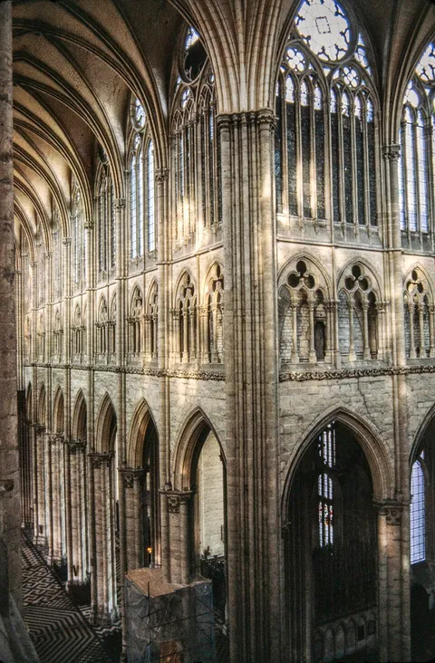 Amiens Cathedral interior from triforium, shot on Canon AE-1