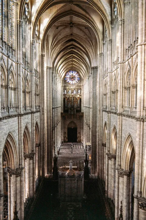 Amiens Cathedral apse from triforium, shot on Canon AE-1
