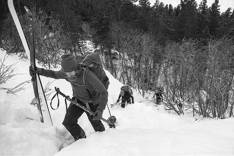 Winter bushwhacking, Chilkoot Trail, shot on Pentax K1000