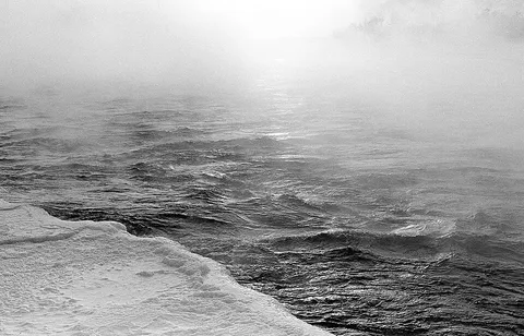 Ice fog on the Yukon River II, shot on Pentax K1000