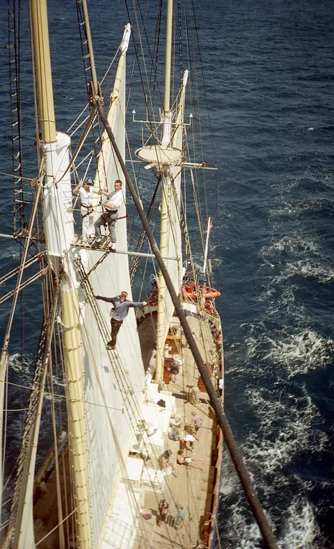Leeuwin from aloft, looking aft
