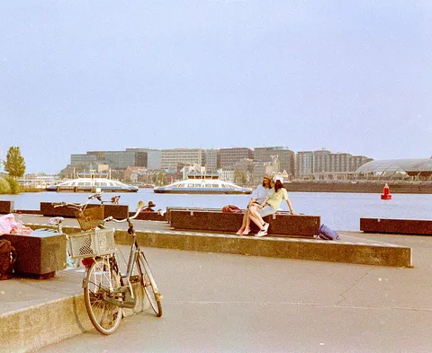 IJ promenade and EYE film institute, Amsterdam, shot on Nikon FE